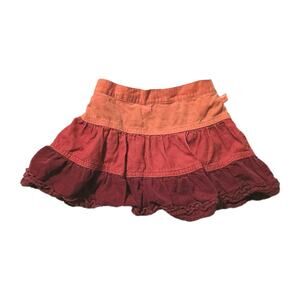 Vintage The Childrens Place Colorblock Corduroy Skort Skirt Size 24M Orange Fall